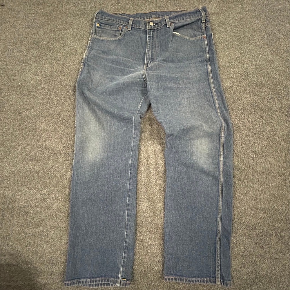 Levi Strauss Jeans Mens Size 38 Blue Western Fit Straight Leg Denim Casual Pants